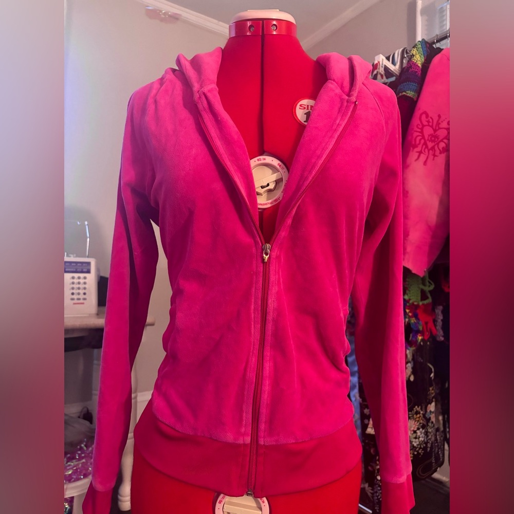 hot pink juicy couture track jacket 90s - Picture 2 of 3
